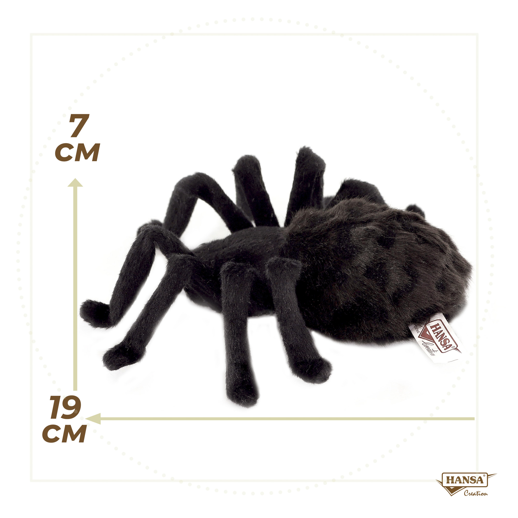 4729 паук тарантул, чёрный, 19 см