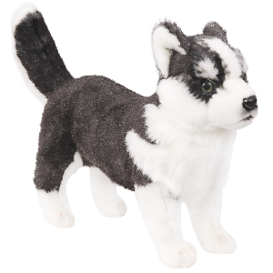 Мягкая игрушка 7512 собака сибирский хаски, чёрно-белая, щенок, 43 см купить