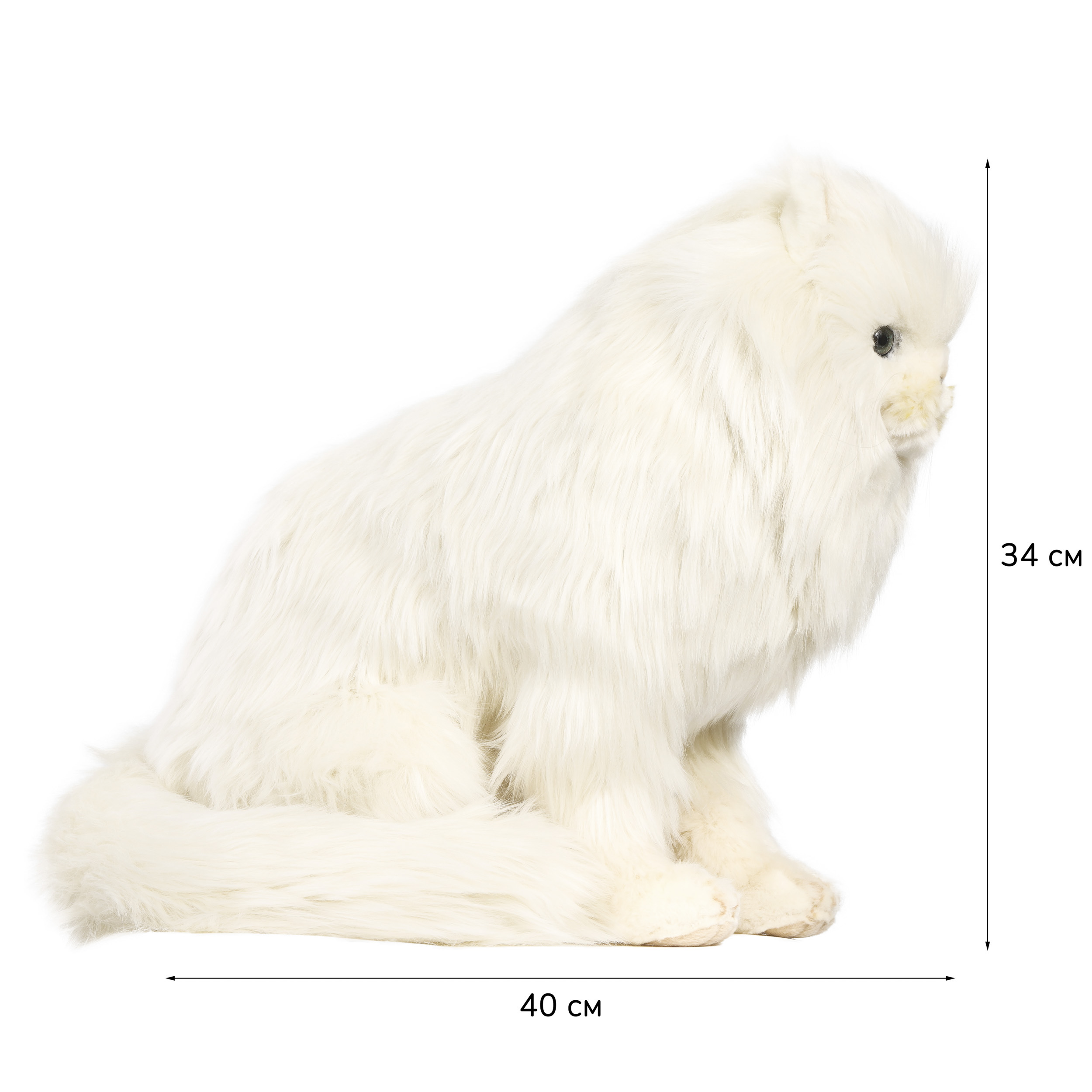 6431 кошка персидская, белая, 40 см