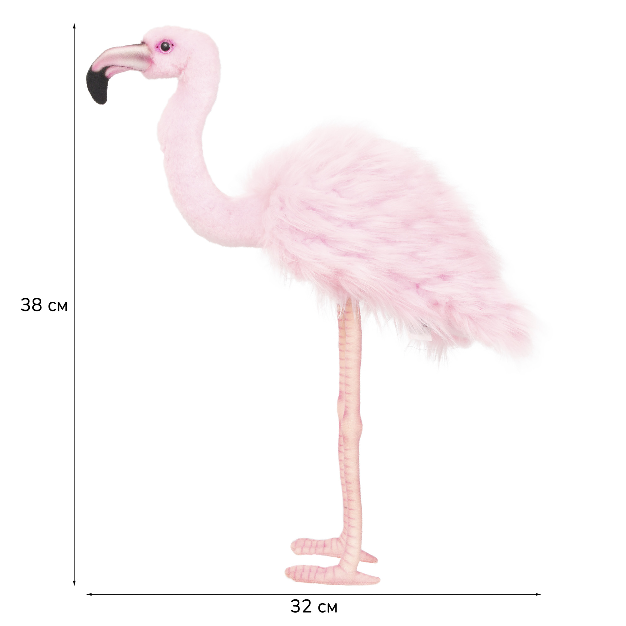 5680 фламинго розовый, 38 см