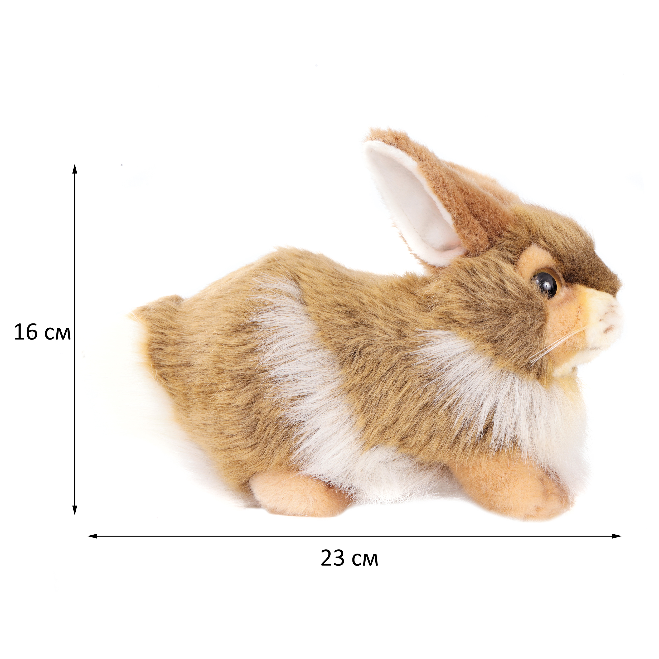 2796 Кролик, коричневый, 23 см