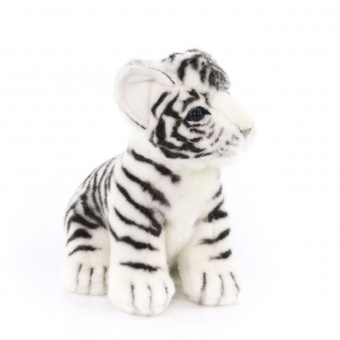3420 тигр, детёныш, белый, 18 см