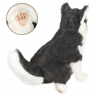 Мягкая игрушка 7511 собака сибирский хаски, чёрно-белая, щенок, 33 см купить