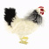 7332 курица черно-белая, 27 см