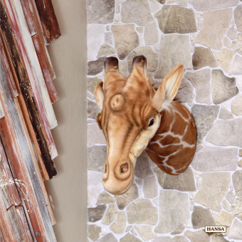 Мягкая игрушка 7149 Декоративная игрушка Голова жирафа на стену, 35 см купить