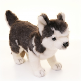 Мягкая игрушка 6970 собака сибирский хаски, чёрно-белая, щенок, 20 см купить