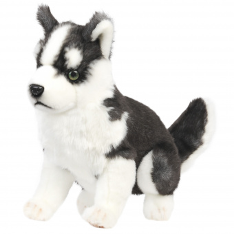 Мягкая игрушка 7511 собака сибирский хаски, чёрно-белая, щенок, 33 см купить